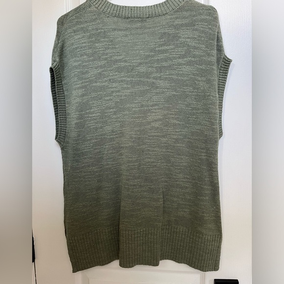 Olsen vest/pullover-side slits, ribbed v-neck, arms, and bottom, oversized - Picture 6 of 12